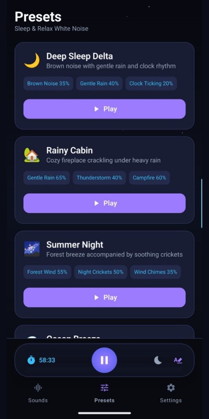 Curated Soundscape Presets
